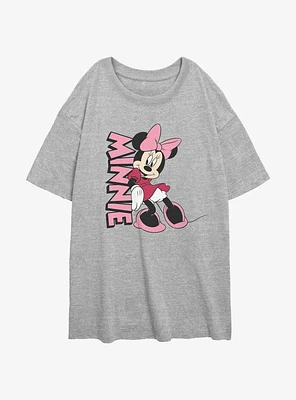 Disney Minnie Mouse Lean Name Girls Oversized T-Shirt
