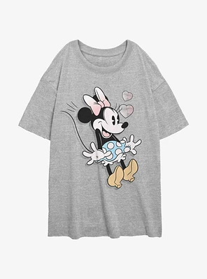 Disney Minnie Mouse Hearts Surprise Girls Oversized T-Shirt