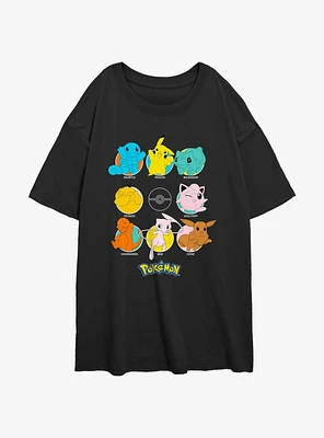 Pokemon All Poke Girls Oversized T-Shirt
