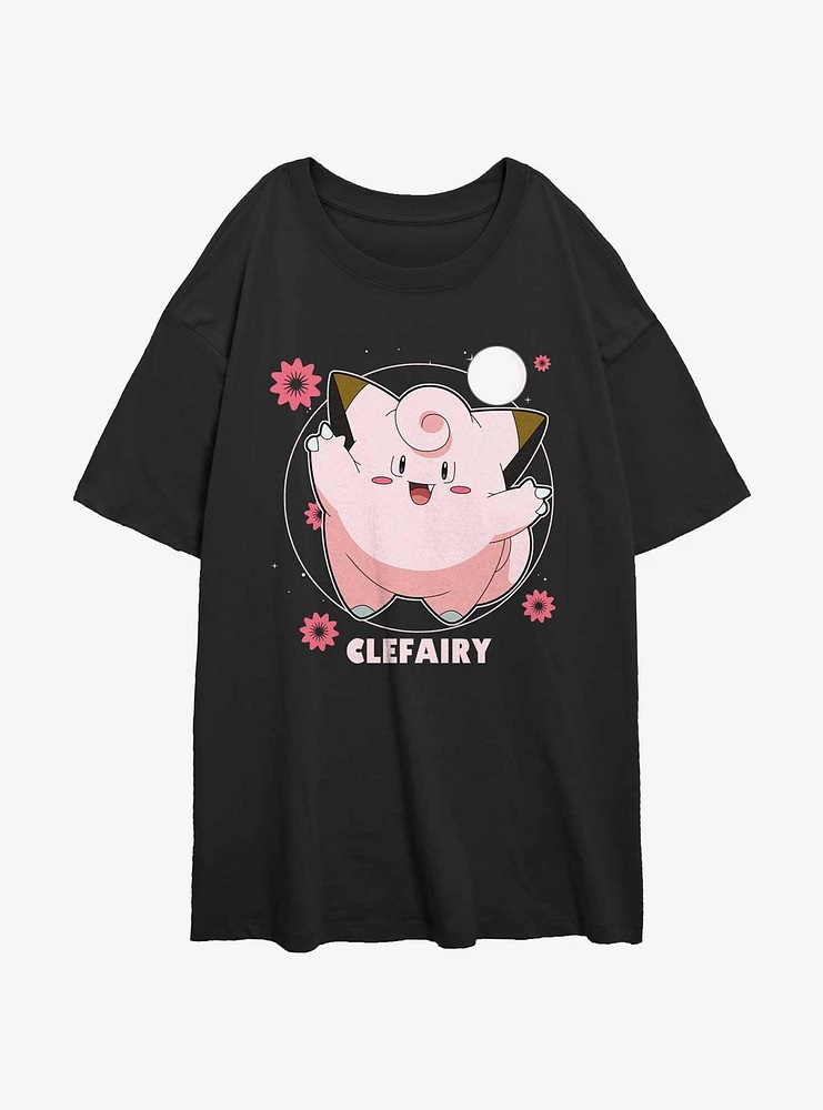 Pokemon Clefairy Dance Girls Oversized T-Shirt