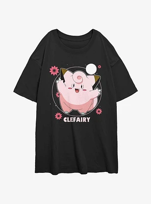 Pokemon Clefairy Dance Girls Oversized T-Shirt