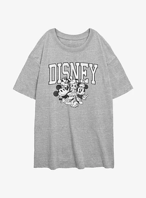 Disney Mickey Mouse Vintage Group Girls Oversized T-Shirt