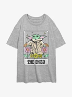 Star Wars The Mandalorian Child Floral Girls Oversized T-Shirt