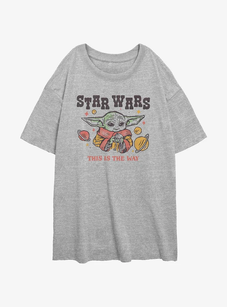 Star Wars The Mandalorian Galactic Child Girls Oversized T-Shirt