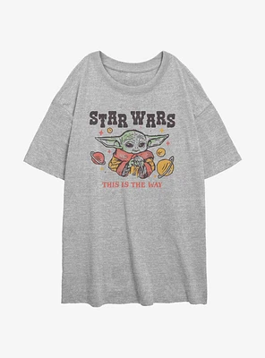 Star Wars The Mandalorian Galactic Child Girls Oversized T-Shirt