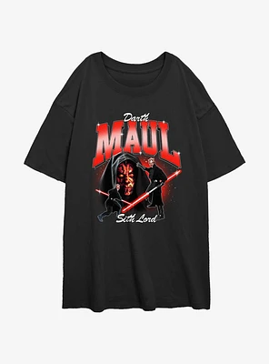 Star Wars Darth Maul Sith Lord Girls Oversized T-Shirt