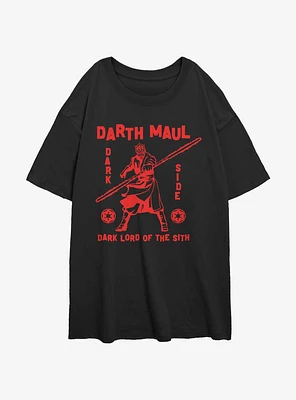 Star Wars Maul Brawl Girls Oversized T-Shirt