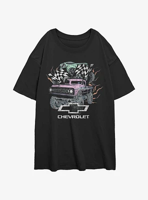 General Motors Pastel Trucks Girls Oversized T-Shirt