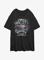 General Motors Pastel Trucks Girls Oversized T-Shirt