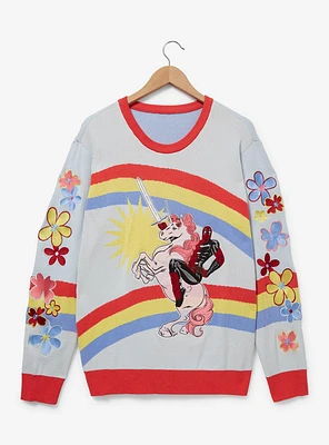 Marvel Deadpool Rainbow Unicorn Sweater - BoxLunch Exclusive