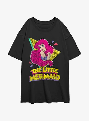 Disney The Little Mermaid 80's Classic Girls Oversized T-Shirt