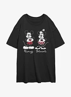 Disney Mickey Mouse & Minnie Always Forever Girls Oversized T-Shirt