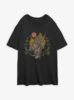 Star Wars Ewok Sunset Girls Oversized T-Shirt