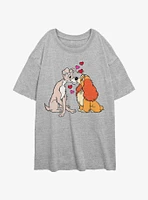 Disney Lady and the Tramp Puppy Love Girls Oversized T-Shirt