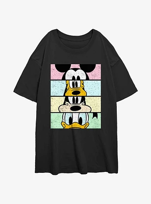 Disney Mickey Mouse Crew Crop Girls Oversized T-Shirt