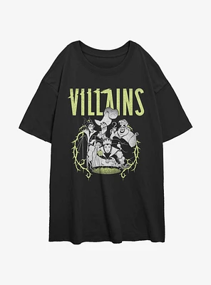 Disney Villains Thorny Lockup Girls Oversized T-Shirt