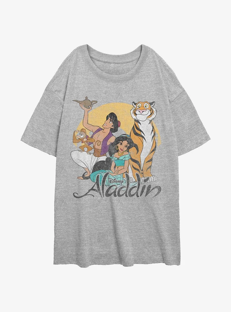 Disney Aladdin New World Crew Girls Oversized T-Shirt