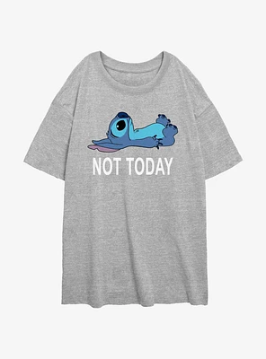 Disney Lilo & Stitch Not Today Girls Oversized T-Shirt