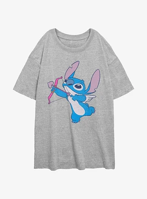 Disney Lilo & Stitch Cupid Love Shot Girls Oversized T-Shirt