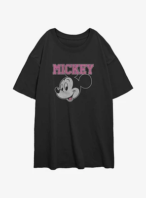 Disney Mickey Mouse Jumbo Head Girls Oversized T-Shirt