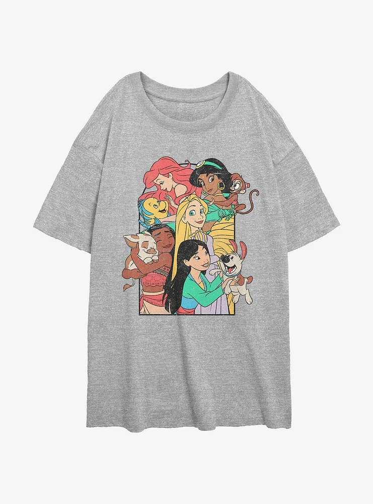 Disney Princesses Princess Pets Girls Oversized T-Shirt
