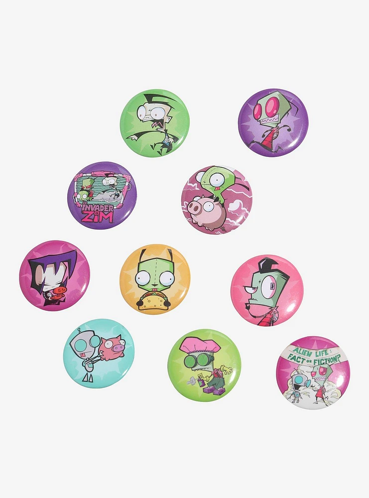 Invader Zim Button Set 10 Pack