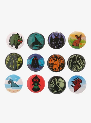 Friends From The Unknown Cryptid Blind Bag Button 2 Pack