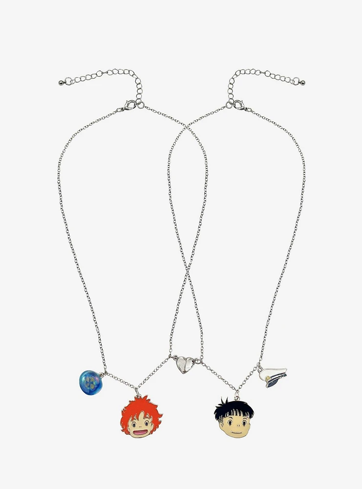 Studio Ghibli® Ponyo Sosuke Icon Magnet Best Friend Necklace Set