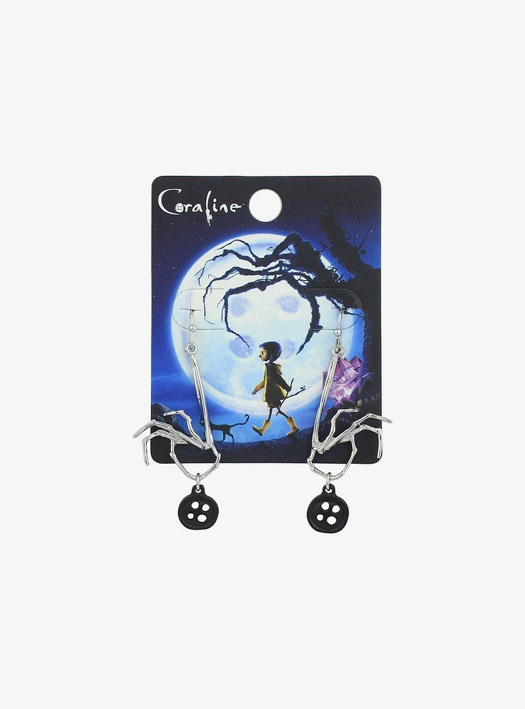 Coraline Beldam Hand Button Earrings