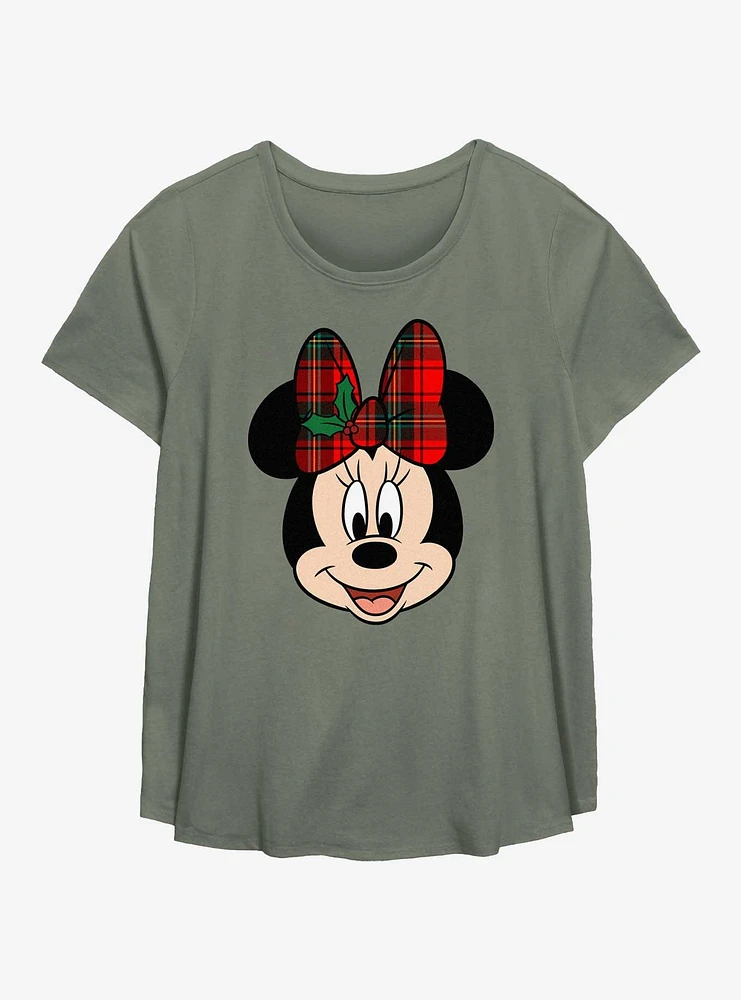 Disney Minnie Mouse Holiday Bow Girls T-Shirt Plus