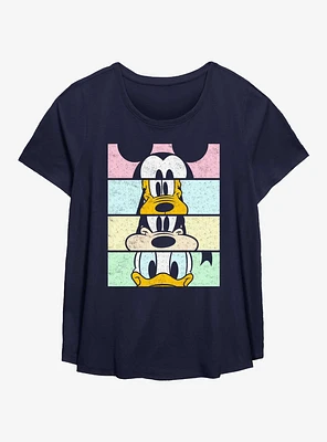Disney Mickey Mouse Crew Panels Girls T-Shirt Plus