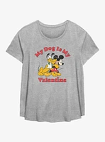 Disney Pluto Love My Dog Girls T-Shirt Plus