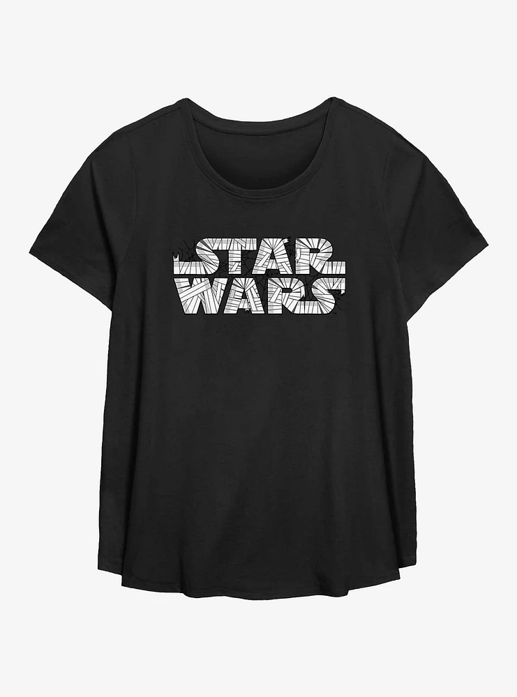 Star Wars Bandage-Wrapped Logo Girls T-Shirt Plus