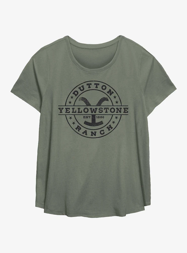 Yellowstone Logo Dutton Ranch Girls T-Shirt Plus