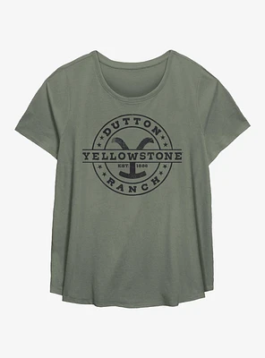 Yellowstone Logo Dutton Ranch Girls T-Shirt Plus