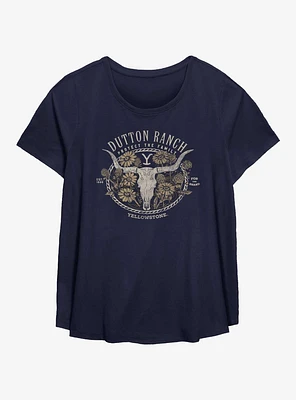 Yellowstone Dutton Ranch Protect The Family Floral Girls T-Shirt Plus