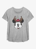 Disney Minnie Mouse Antlers Girls T-Shirt Plus
