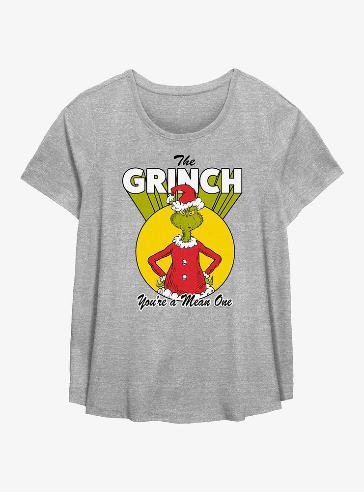 Dr. Seuss How The Grinch Stole Christmas Retro Girls T-Shirt Plus