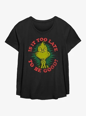 Dr. Seuss How The Grinch Stole Christmas Too Late To Be Good Girls T-Shirt Plus