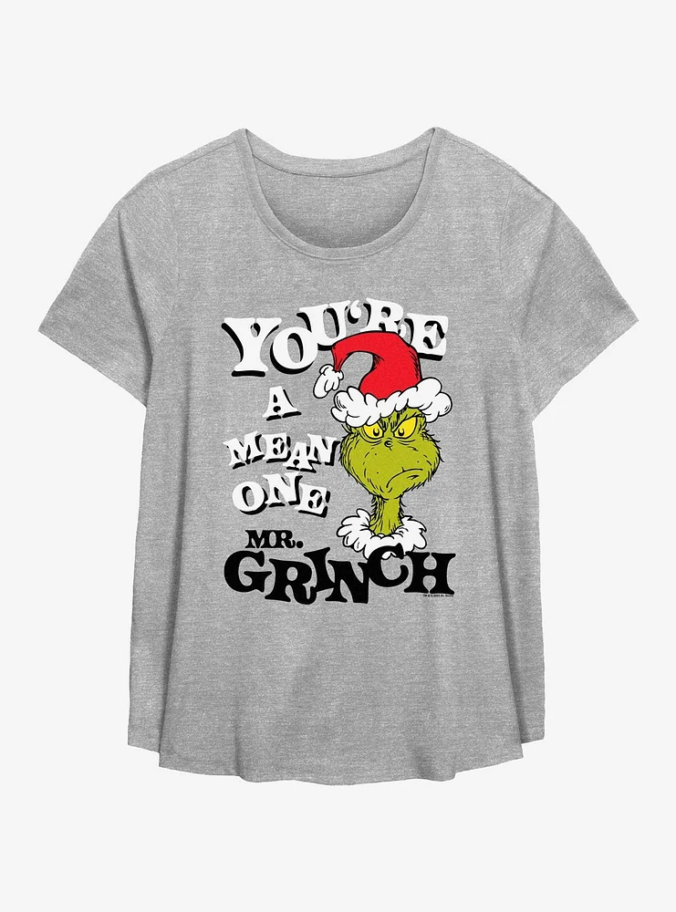 Dr. Seuss How The Grinch Stole Christmas Mean One Girls T-Shirt Plus