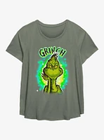 Dr. Seuss How The Grinch Stole Christmas Green Girls T-Shirt Plus