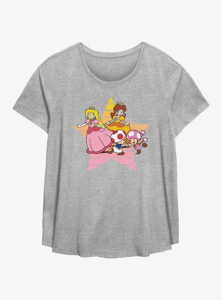 Nintendo Princess Peach Star Girls T-Shirt Plus