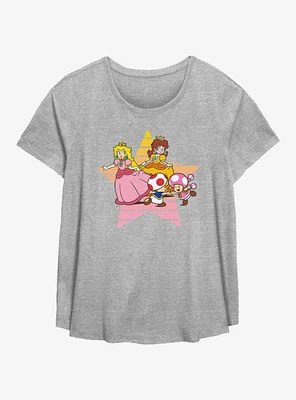 Nintendo Princess Peach Star Girls T-Shirt Plus