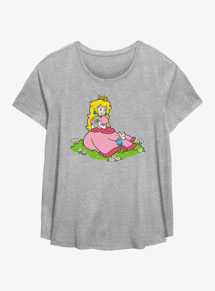 Nintendo Princess Peach Garden Girls T-Shirt Plus