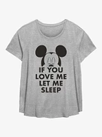 Disney Mickey Mouse Let Me Sleep Girls T-Shirt Plus