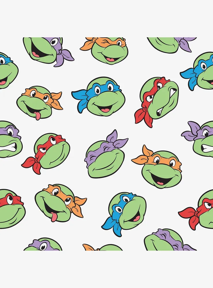 Teenage Mutant Ninja Turtles Character Faces Peel and Stick Wallpaper