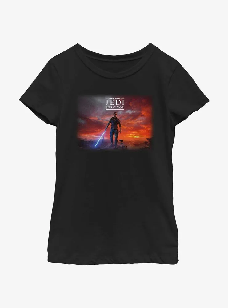 Star Wars Jedi: Survivor Cal Kestis Poster Youth Girls T-Shirt