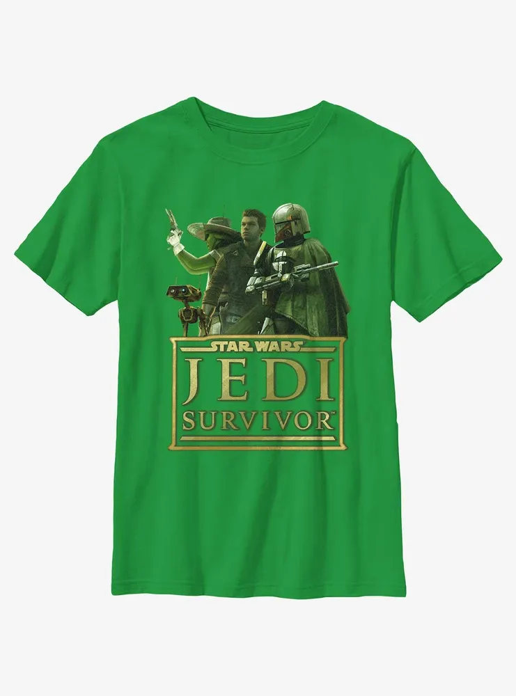 Star Wars Jedi: Survivor Trio Caij Cal and Boba Youth T-Shirt