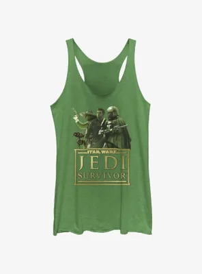 Star Wars Jedi: Survivor Trio Caij Cal and Boba Womens Tank Top