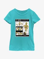 Star Wars C-3PO Re-Assembly Guide Youth Girls T-Shirt